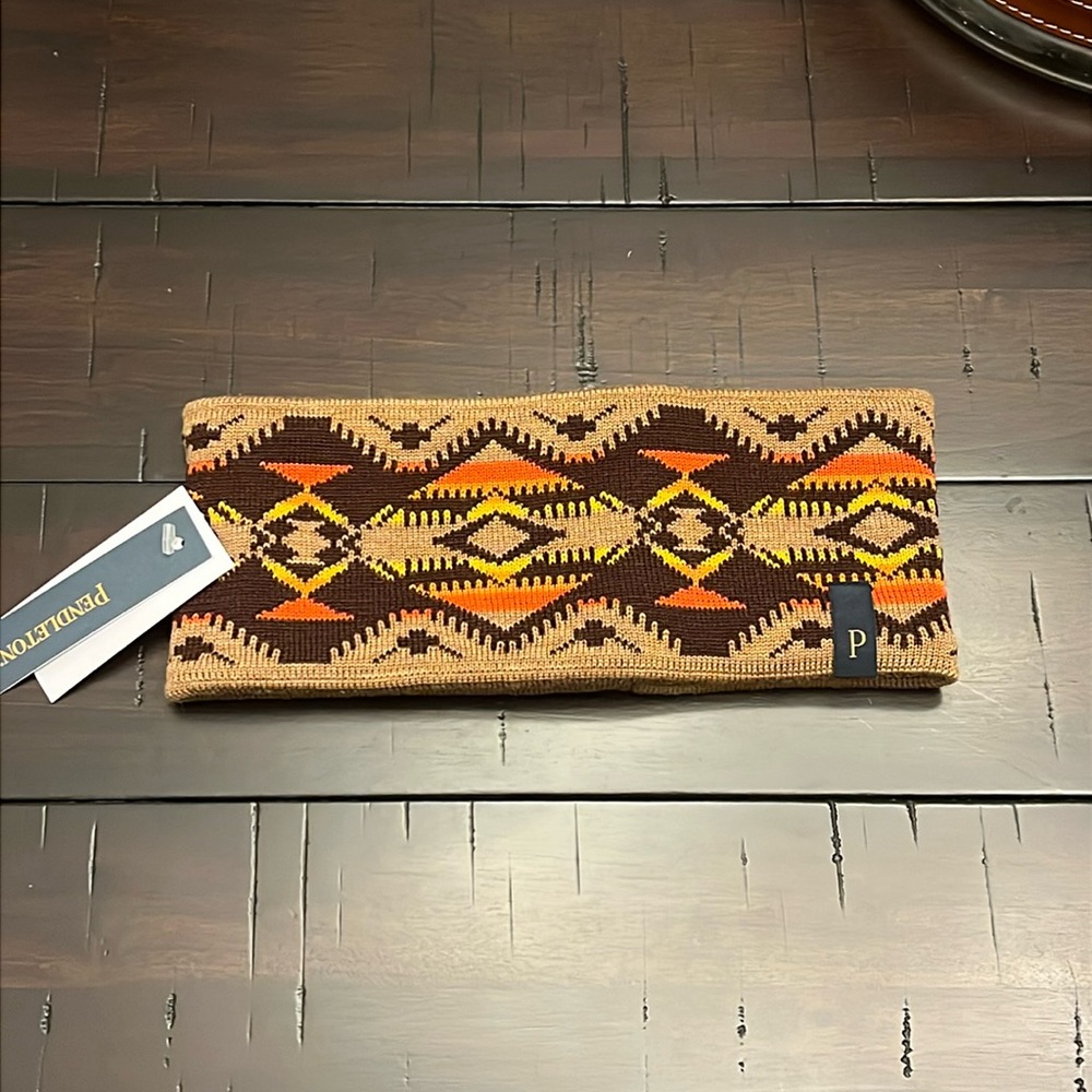 Pendleton Nehalam Tan Winter Fleece Headband new reversible Women’s